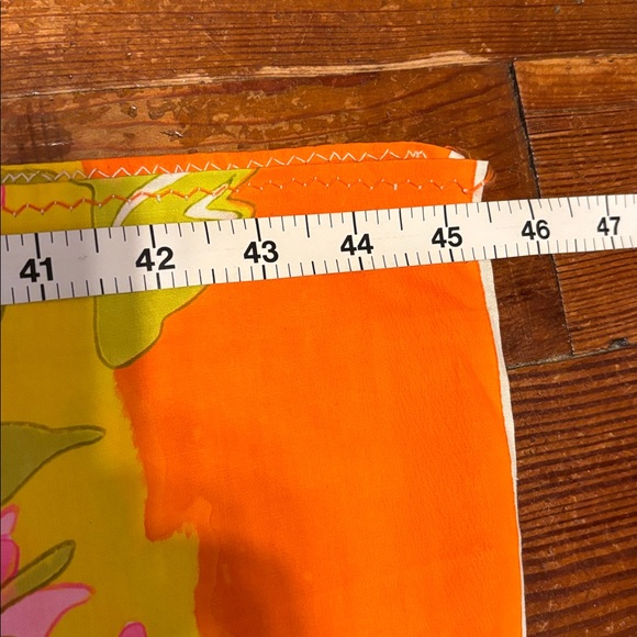 Vintage Fabric- 1960s ‘70s Boho Hippie Bright Colors Leaf Pattern Sewing Crafts - Picture 9 of 10